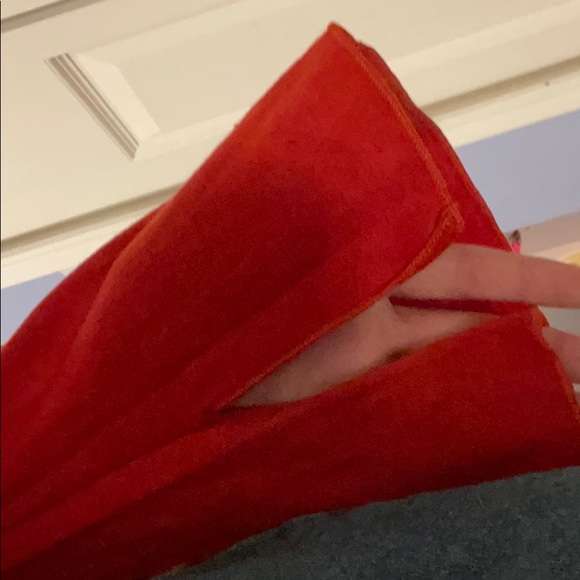 Red beaded v neck long sleeve with bell sleeves - Picture 2 of 3